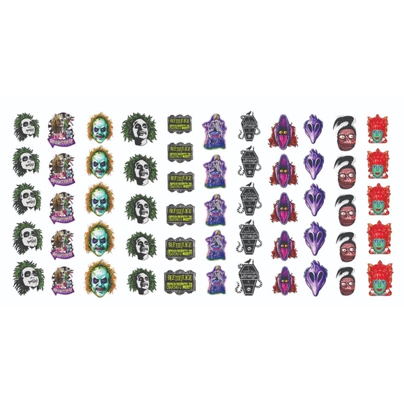 💌BO/GO$6 Beetlejuice Halloween water Transfer Nail Decals (set 1) - Picture 2 of 4